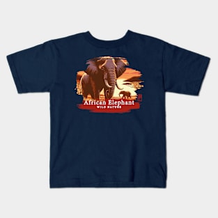 African Elephant - WILD NATURE - ELEPHANT -13 Kids T-Shirt